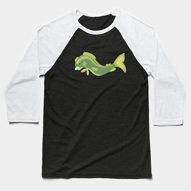 A Beautiful Fish Baseball T-Shirt by BullShirtCo